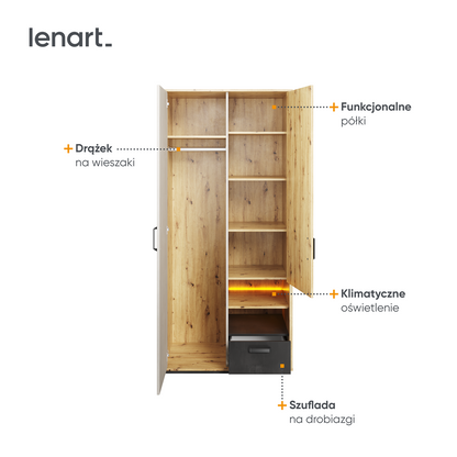Szafa Qubic QB-03 Lenart Meble
