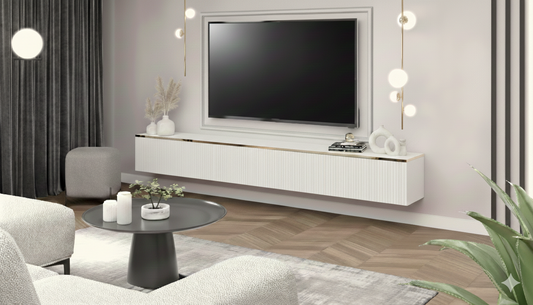ROYAL GOLD 160 SZAFKA RTV BIAŁA