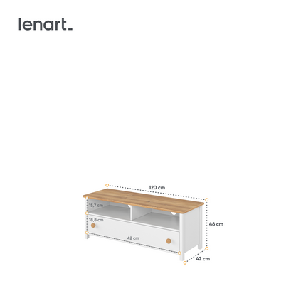 STORY SO-13 - rtv 1s - biały/dąb nash
