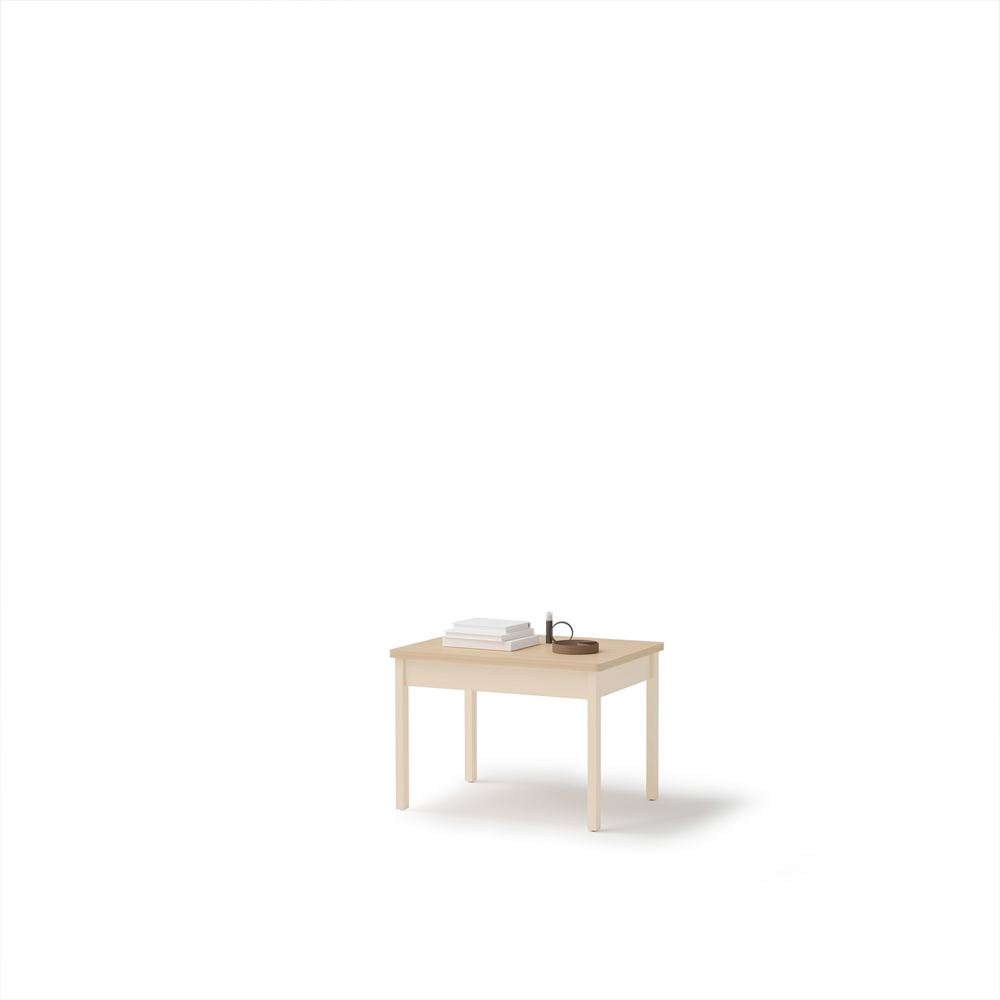 STORY SO-18 - stolik - beż piaskowy/dąb vincenza bielona