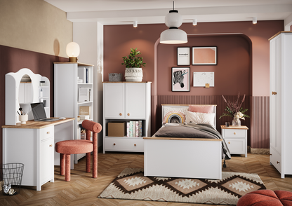 STORY SO-02 - regał 1s - biały/dąb nash