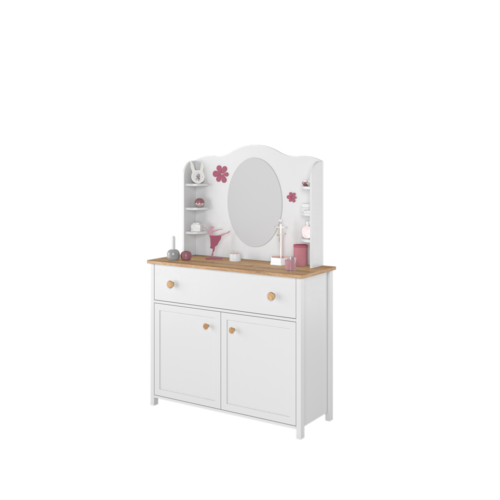 STORY SO-05 - komoda 2d1s - biały/dąb nash