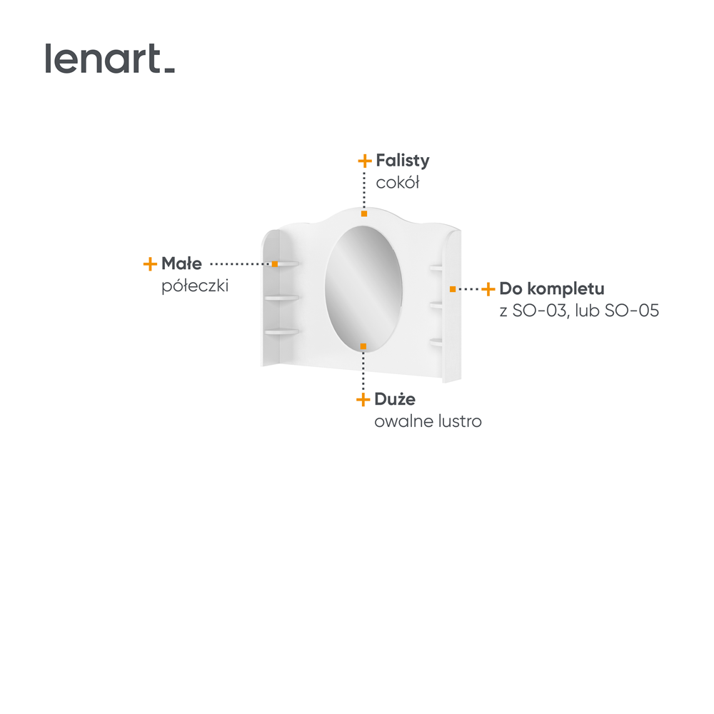 STORY SO-06 - toaletka - biały/dąb nash