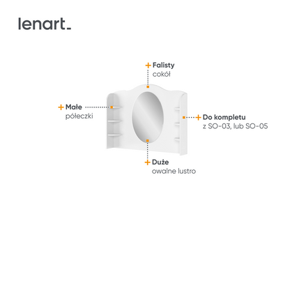 STORY SO-06 - toaletka - biały/dąb nash