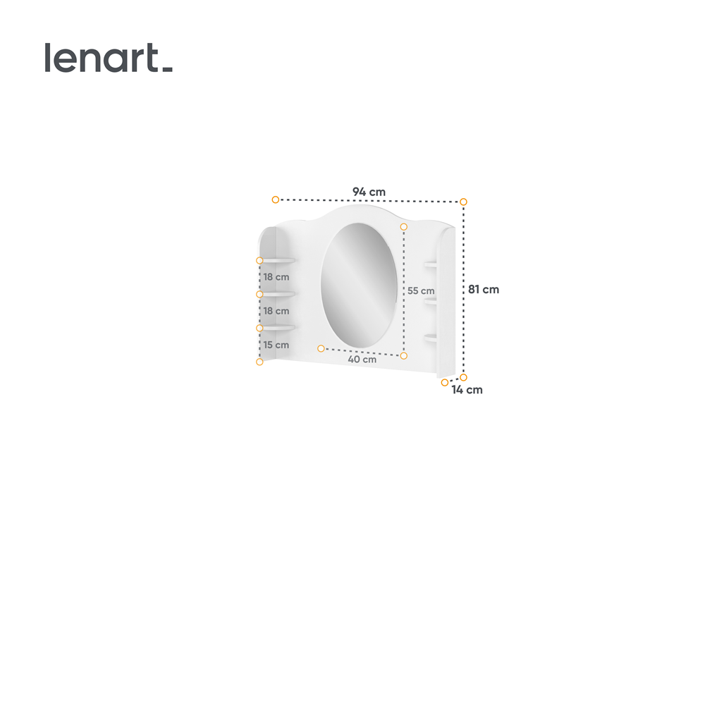 STORY SO-06 - toaletka - biały/dąb nash