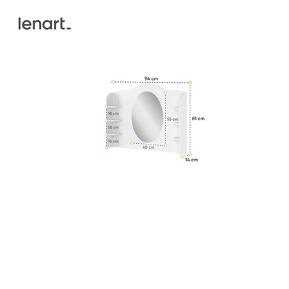 STORY SO-06 - toaletka - biały/dąb nash