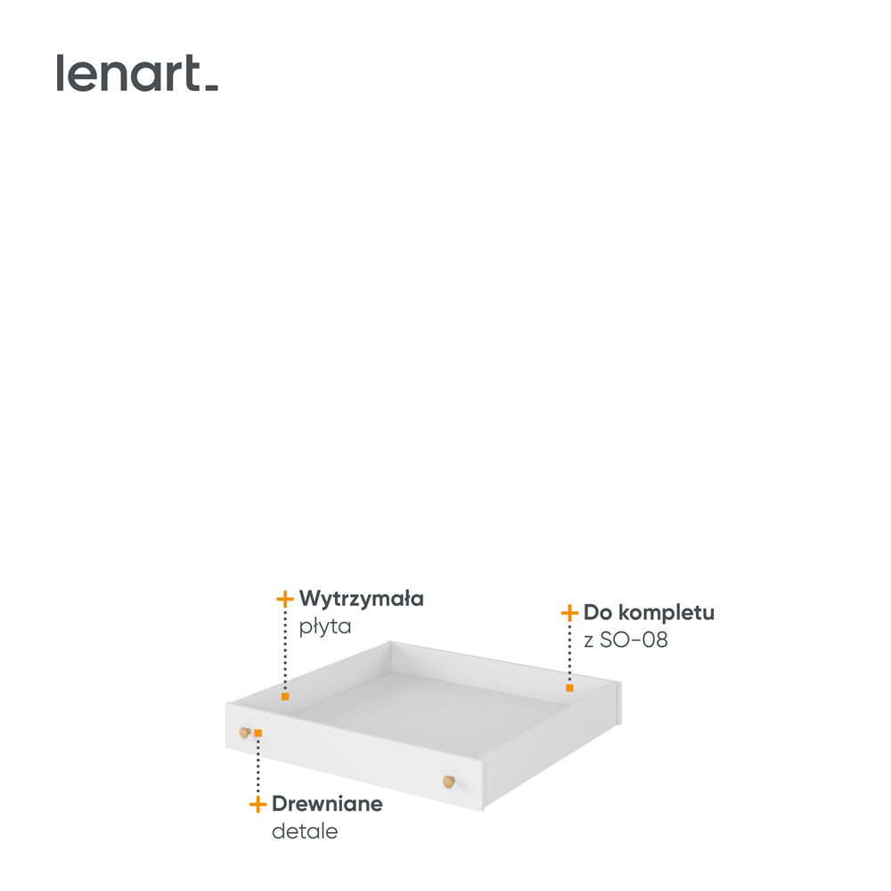 STORY SO-09 - szuflada - biały/dąb nash