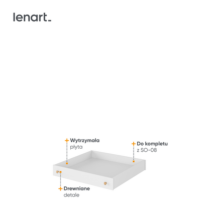 STORY SO-09 - szuflada - biały/dąb nash