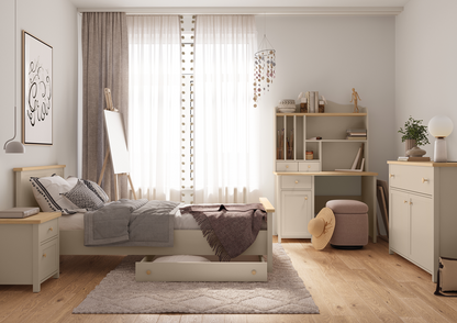 STORY SO-09 - szuflada - beż piaskowy/dąb vincenza bielona