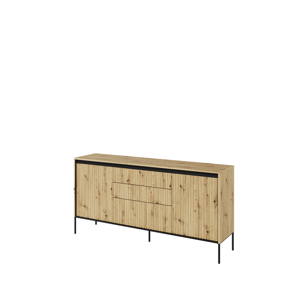 Komoda Trend długa z oświetleniem dąb artisan