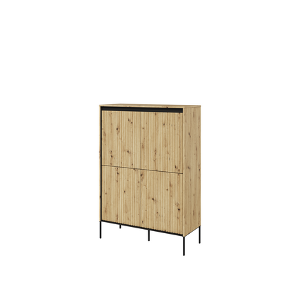 Komoda Trend dąb artisan wysoka z oświetleniem
