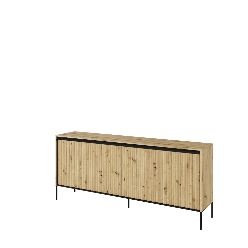 Komoda Trend z oświetleniem frez dąb artisan