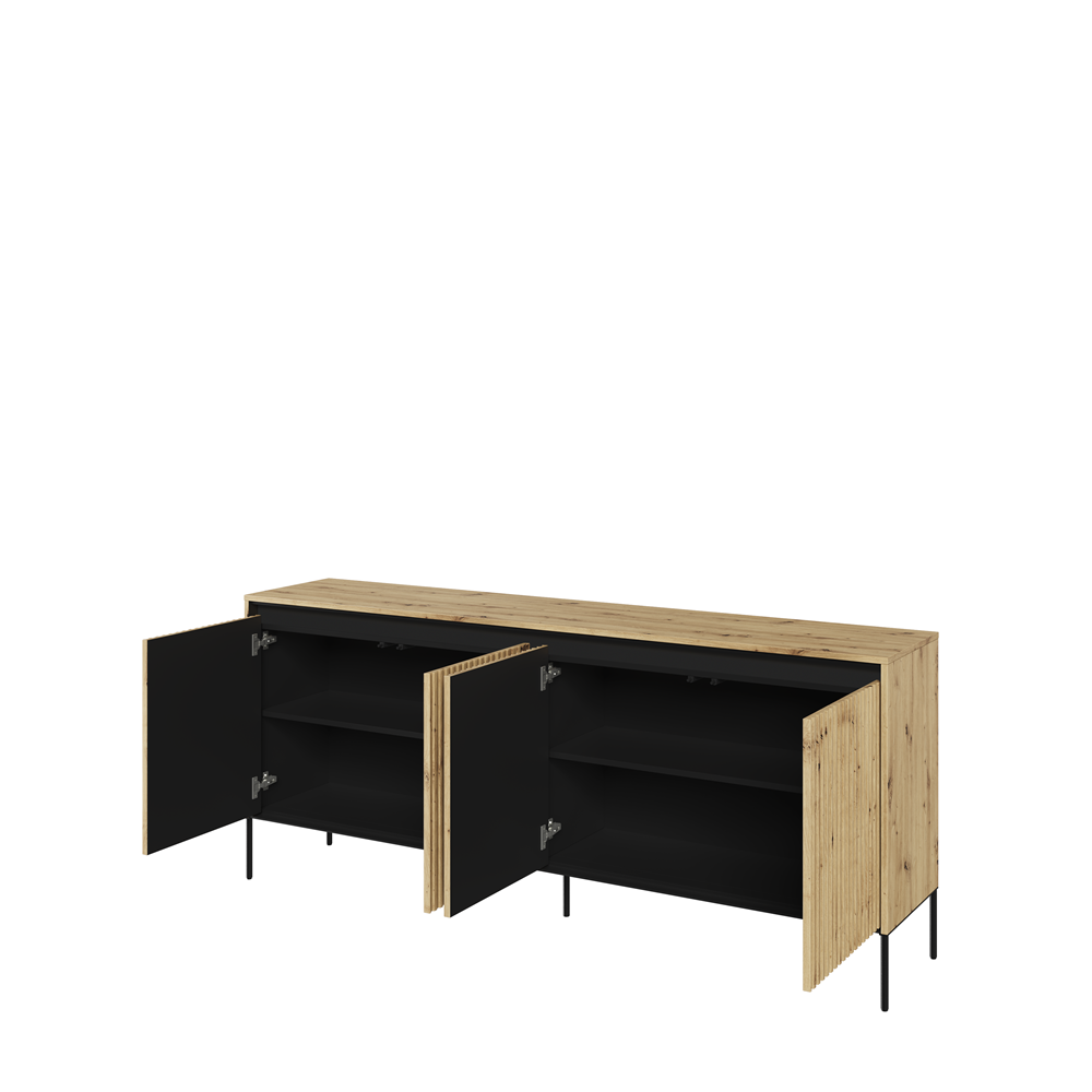 Komoda Trend z oświetleniem frez dąb artisan