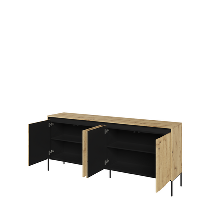 Komoda Trend z oświetleniem frez dąb artisan