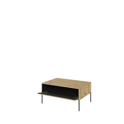 Stolik kawowy Trend dąb artisan frez metalowe nogi