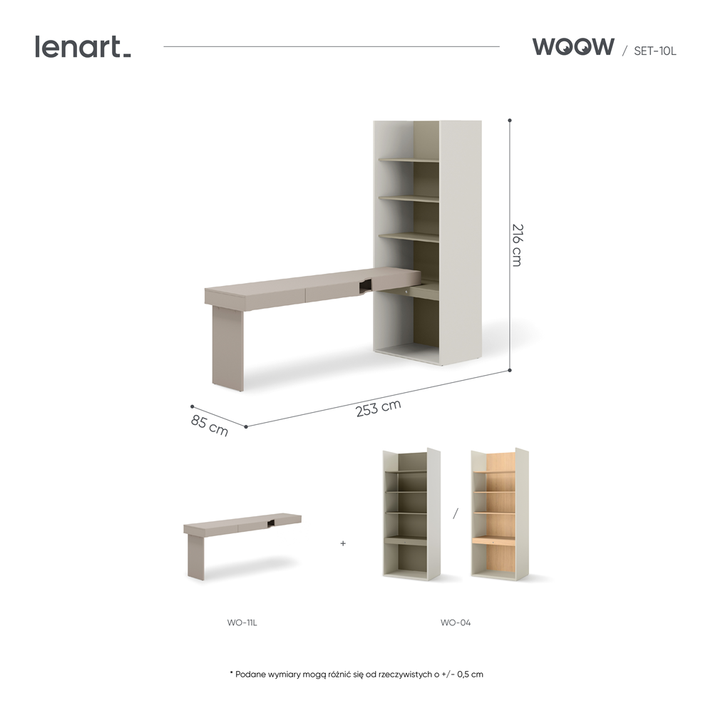 Zestaw mebli WOOW SET-10L eukaliptus