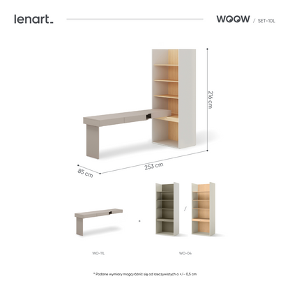 Zestaw mebli WOOW SET-10L vincenza bielona