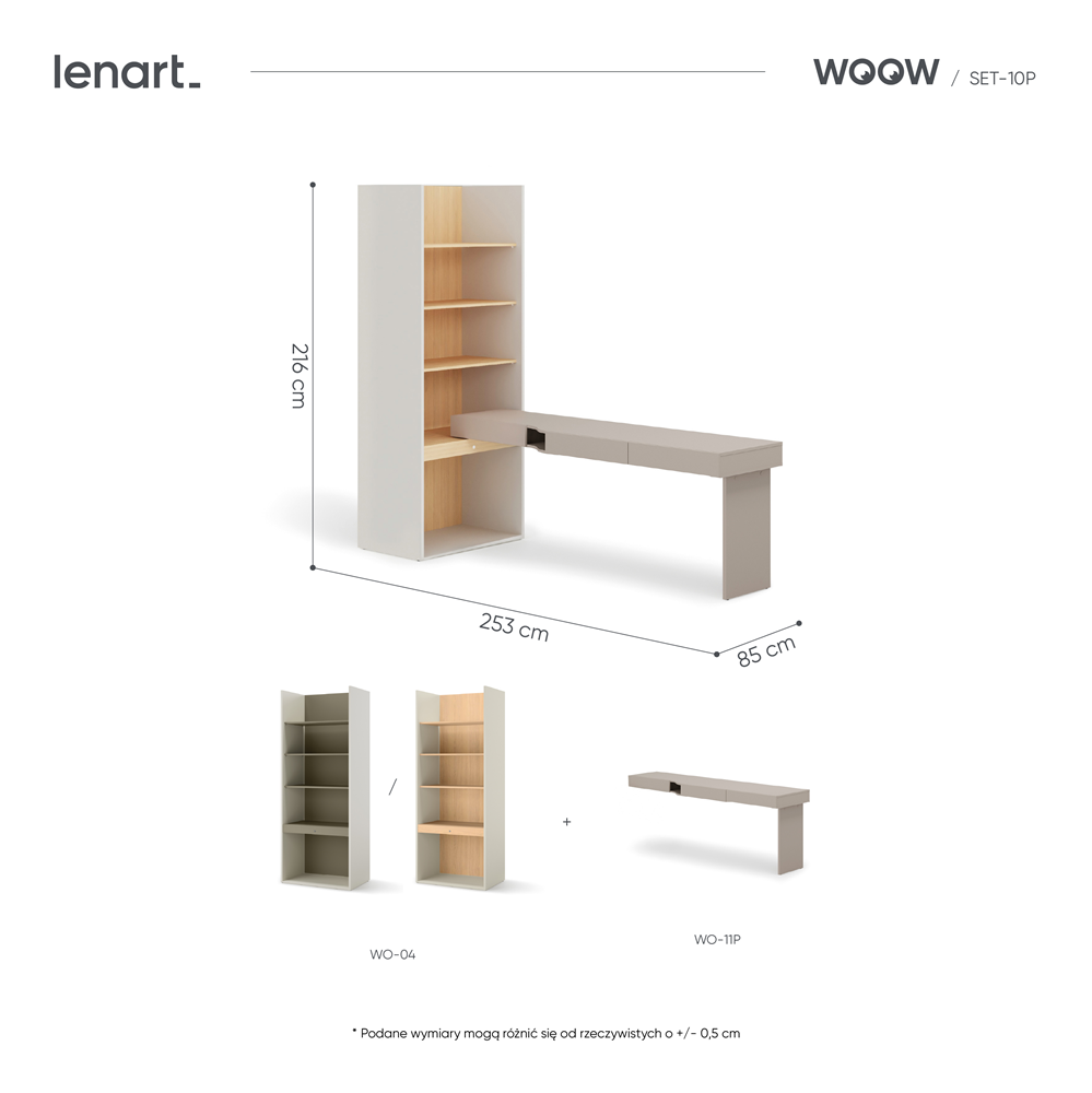 Zestaw mebli WOOW SET-10P vincenza bielona