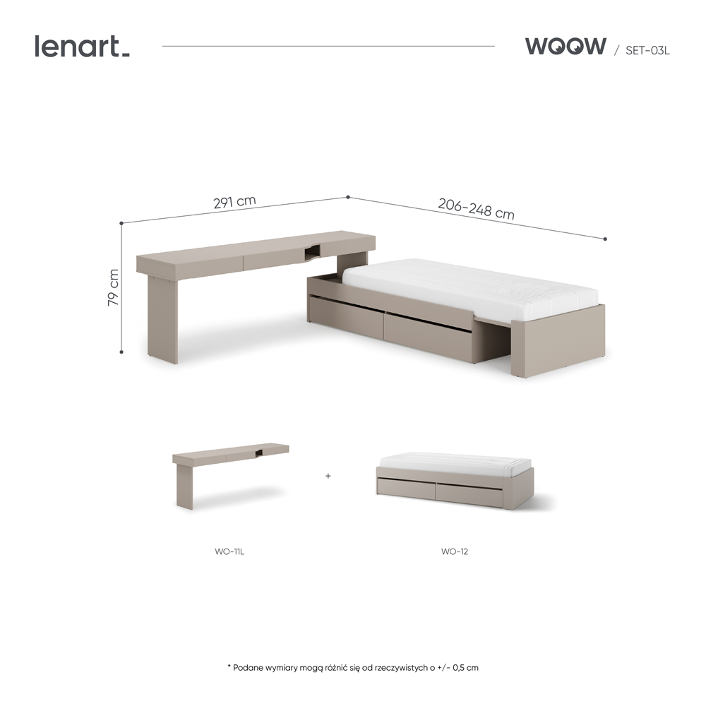 Zestaw mebli WOOW SET-03L (WO-11L,12)