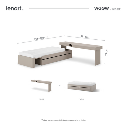 Zestaw mebli WOOW SET-03P (WO-11P,12)