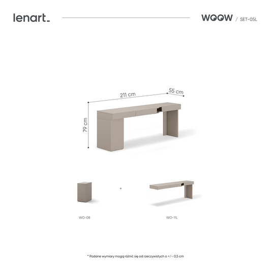 Zestaw mebli WOOW SET-05P (WO-11P,08)