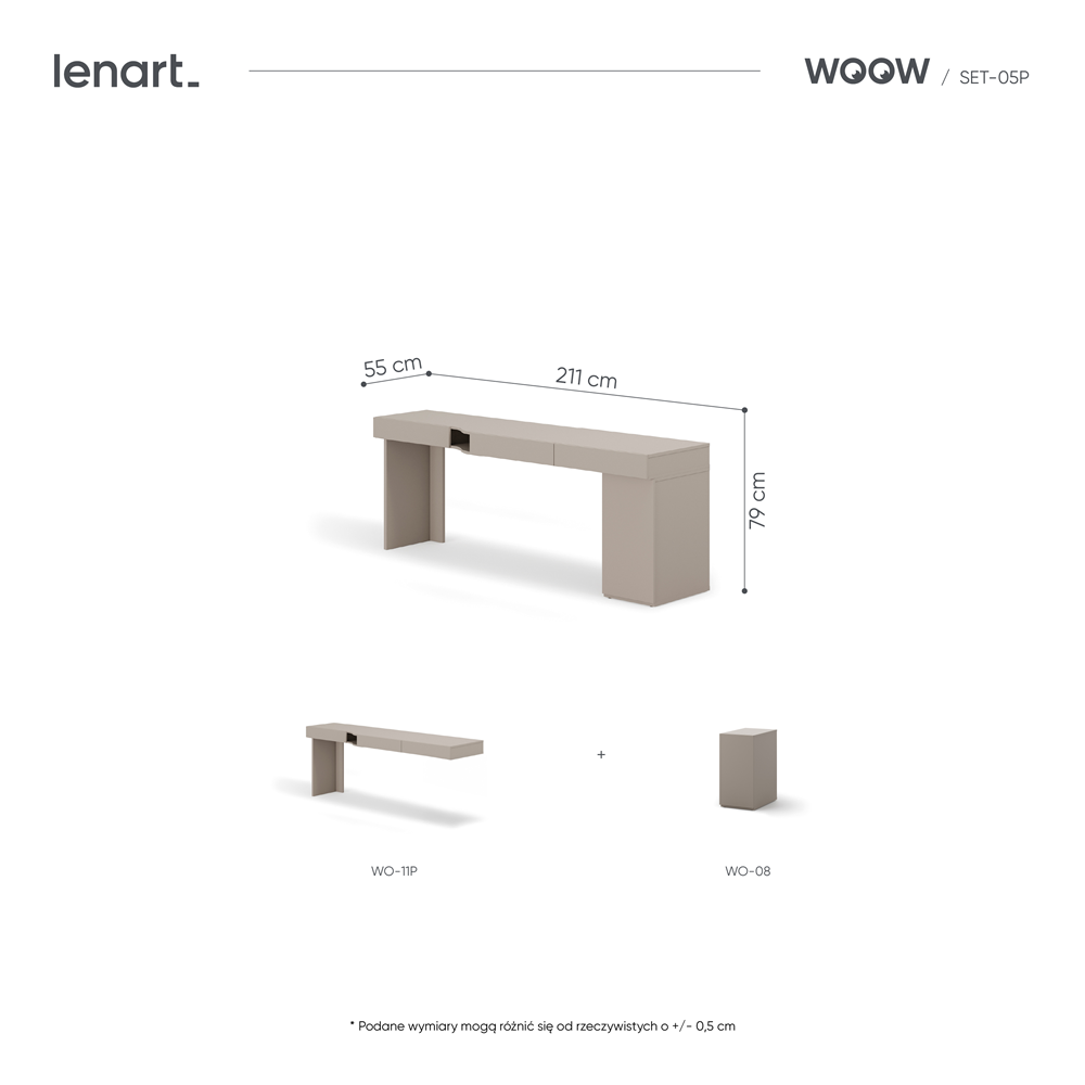 Zestaw mebli WOOW SET-05P (WO-11P,08)