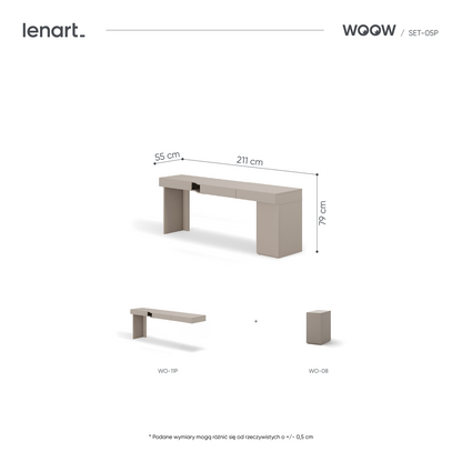 Zestaw mebli WOOW SET-05P (WO-11P,08)