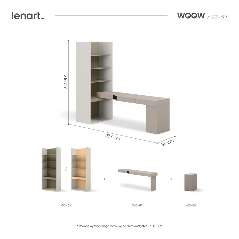 Zestaw Mebli WOOW SET-09P eukaliptus