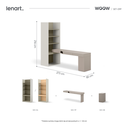 Zestaw Mebli WOOW SET-09P eukaliptus