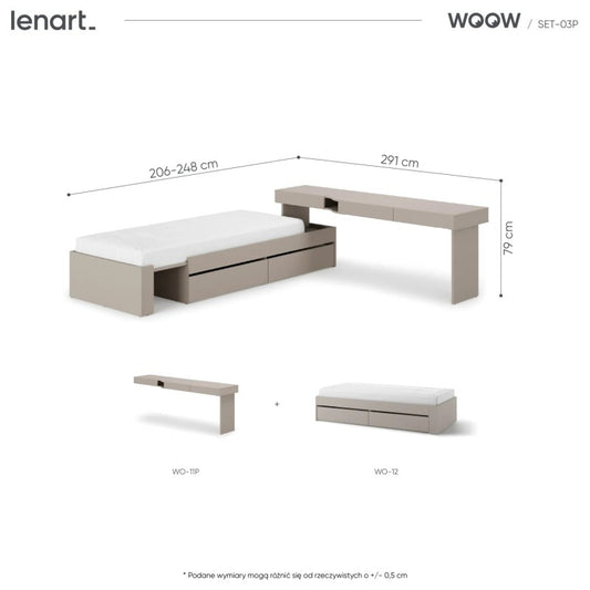 Zestaw mebli WOOW SET-03P (WO-11P,12)