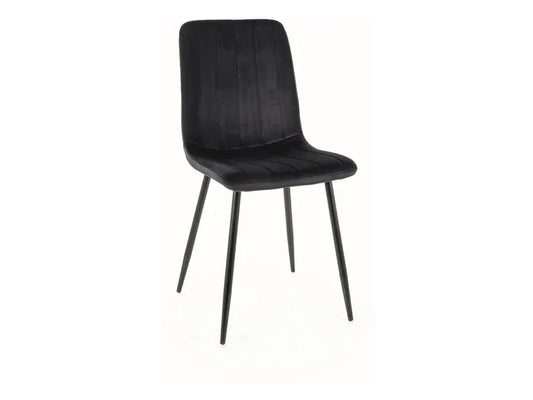 Krzesło Rosa czarny velvet metalowe nogi