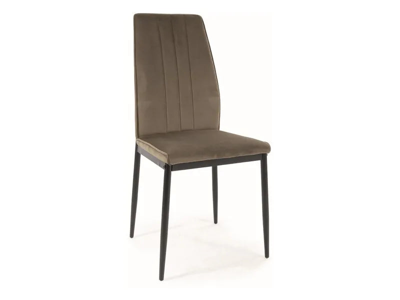 Krzesło Atom oliwkowe velvet nowoczesne