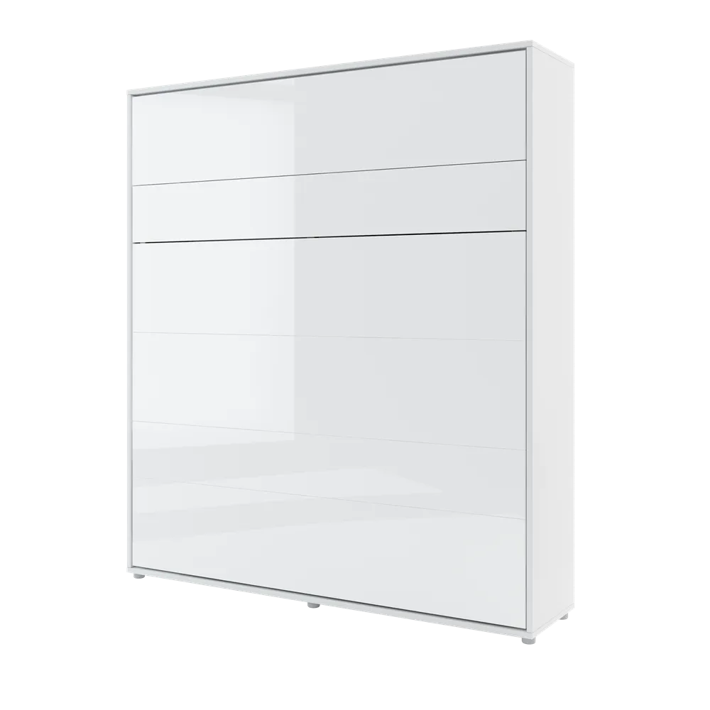 BED CONCEPT BC-13p - półkotapczan pionowy 180 - biały połysk