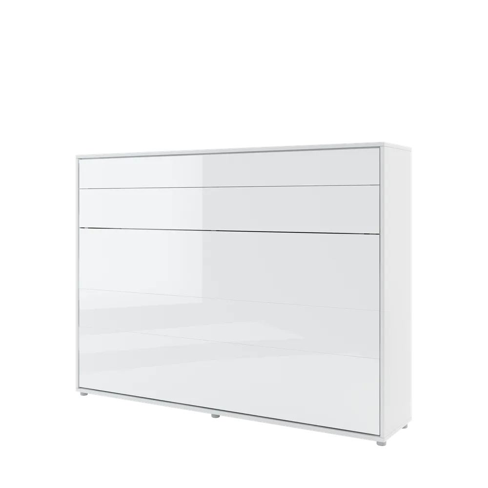 BED CONCEPT BC-12p - półkotapczan pionowy 160 - biały połysk