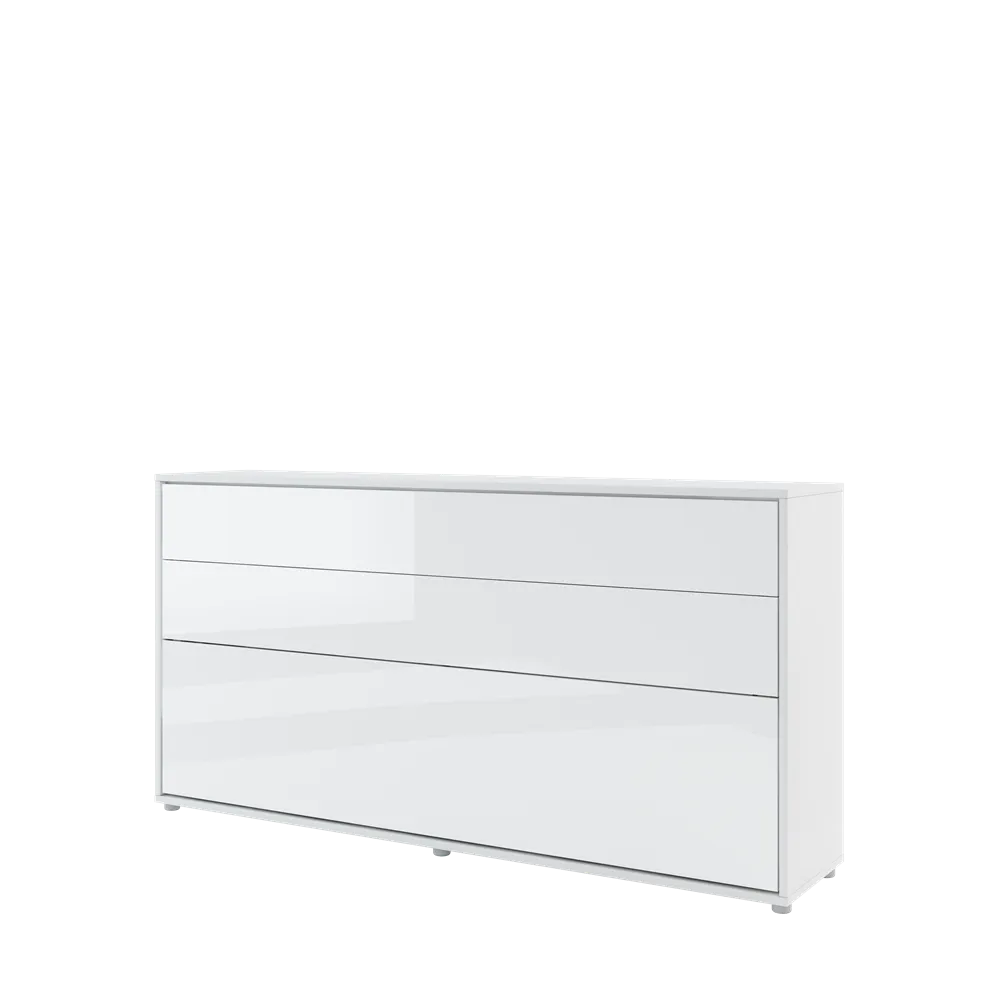 BED CONCEPT BC-06p - półkotapczan poziomy 90 - biały połysk