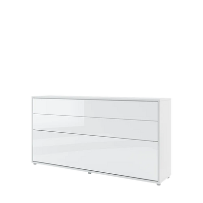 BED CONCEPT BC-06p - półkotapczan poziomy 90 - biały połysk