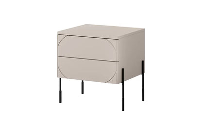 Szafka nocna Sonatia cashmere metalowe nogi nowoczesna