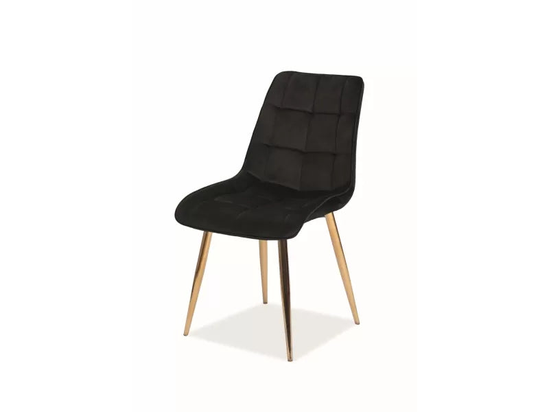 Krzesło Madera czarne złote nogi