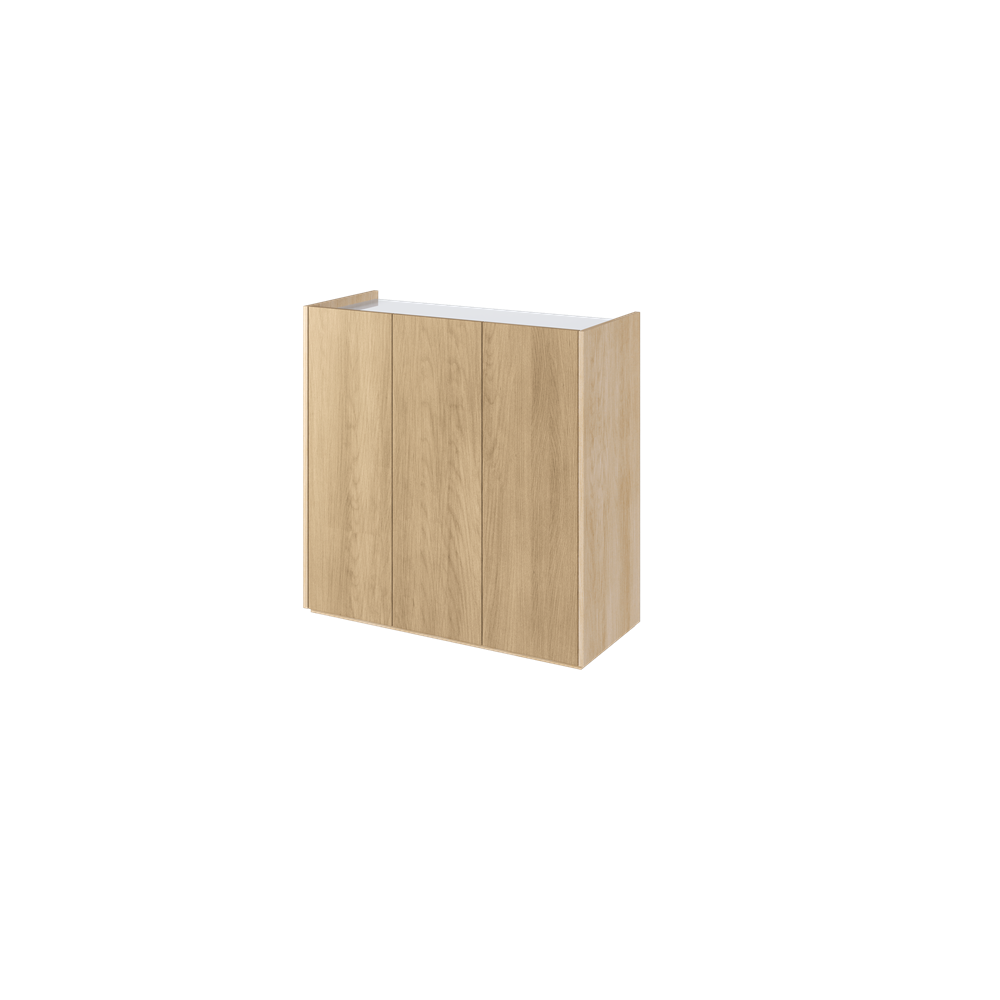 EASY EA-03 - komoda 3d z oświetleniem - dąb scandi/biały połysk