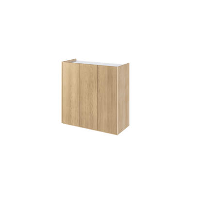 EASY EA-03 - komoda 3d z oświetleniem - dąb scandi/biały połysk