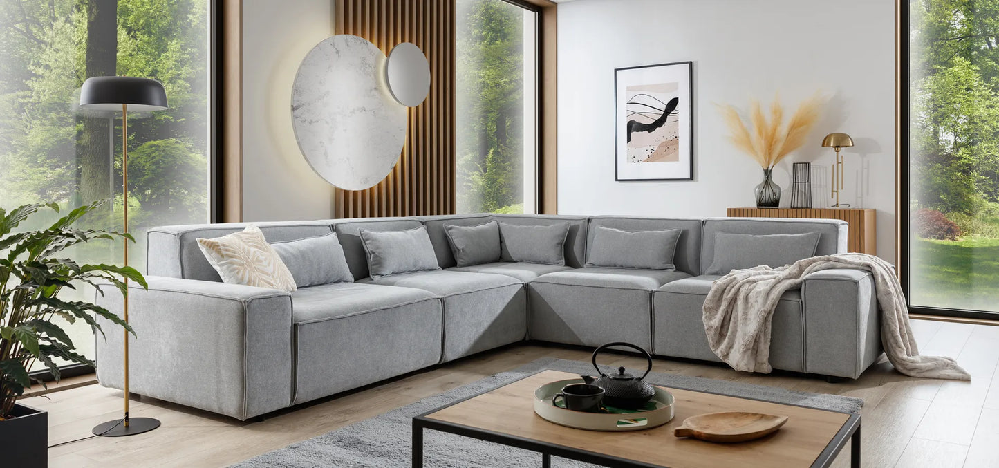 Narożnik Easy nowoczesny moduł szary