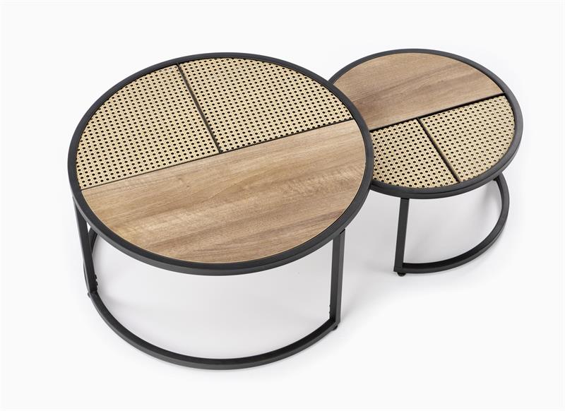 Stoliki kawowe Garmina zestaw rattan