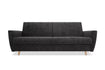 Sofa Flavo rozkładana czarna szenil