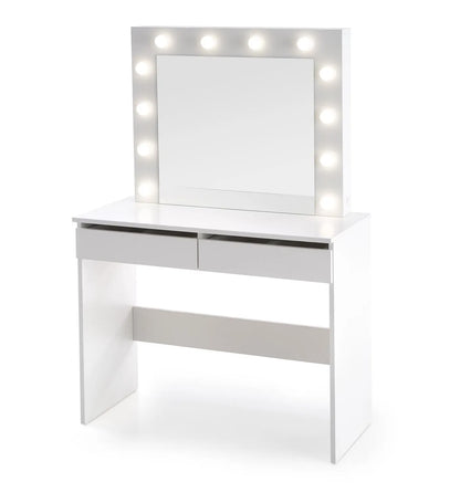 Toaletka Hollywood biała z oświetleniem