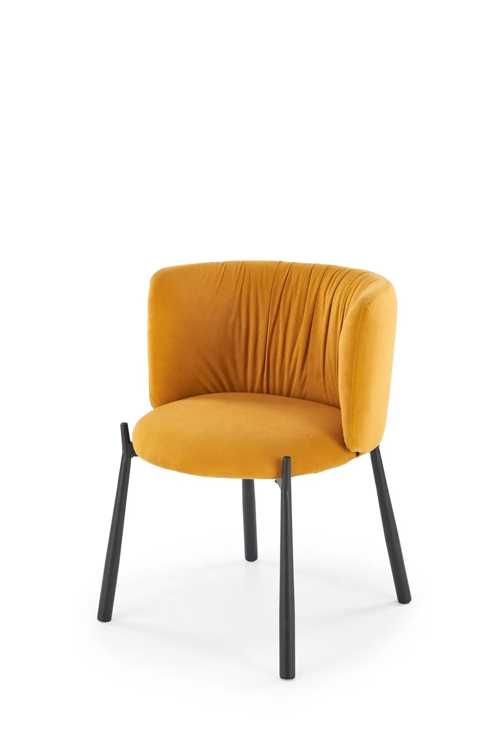 Krzesło Mavel musztardowe velvet nowoczesne