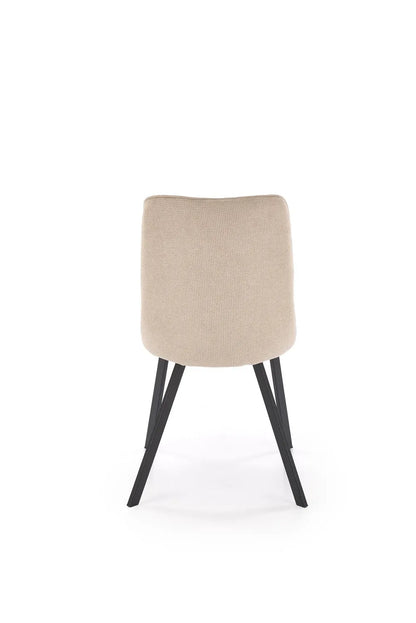 Krzesło 561 beżowe metalowe nogi dzianina