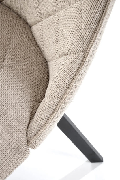 Krzesło 561 beżowe metalowe nogi dzianina