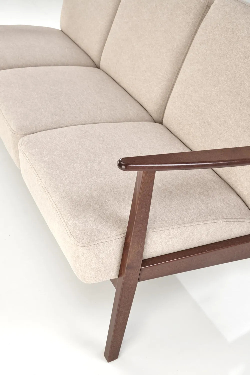 Sofa Milano 3os beżowa drewniane