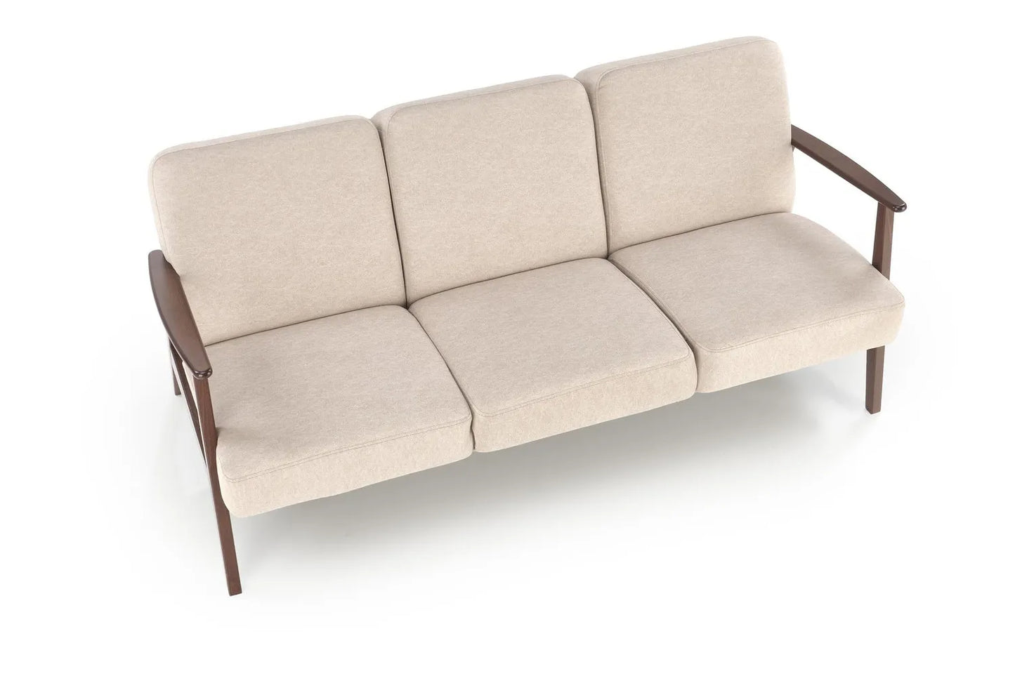 Sofa Milano 3os beżowa drewniane
