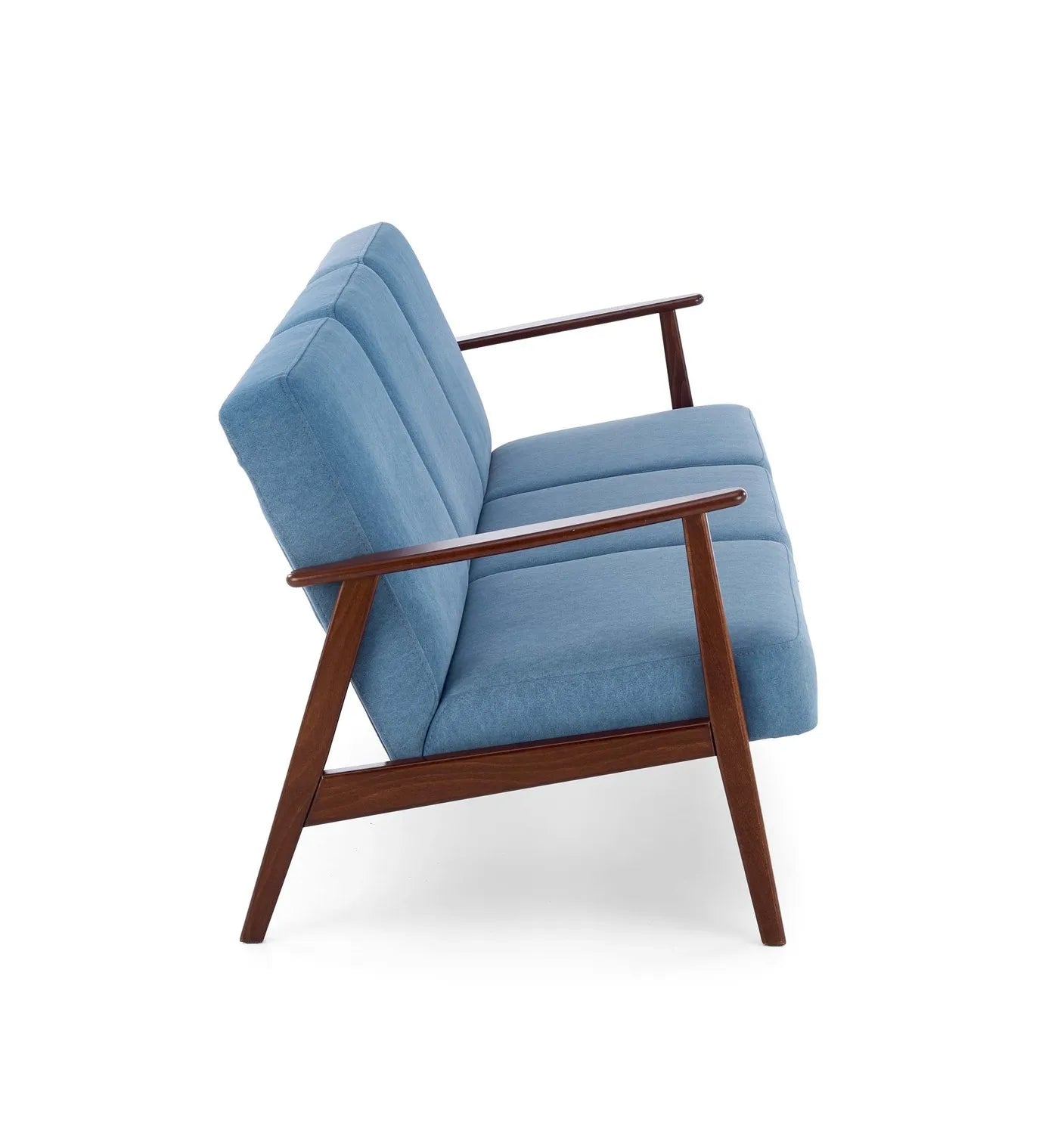 Sofa Milano 3os niebieska drewniane